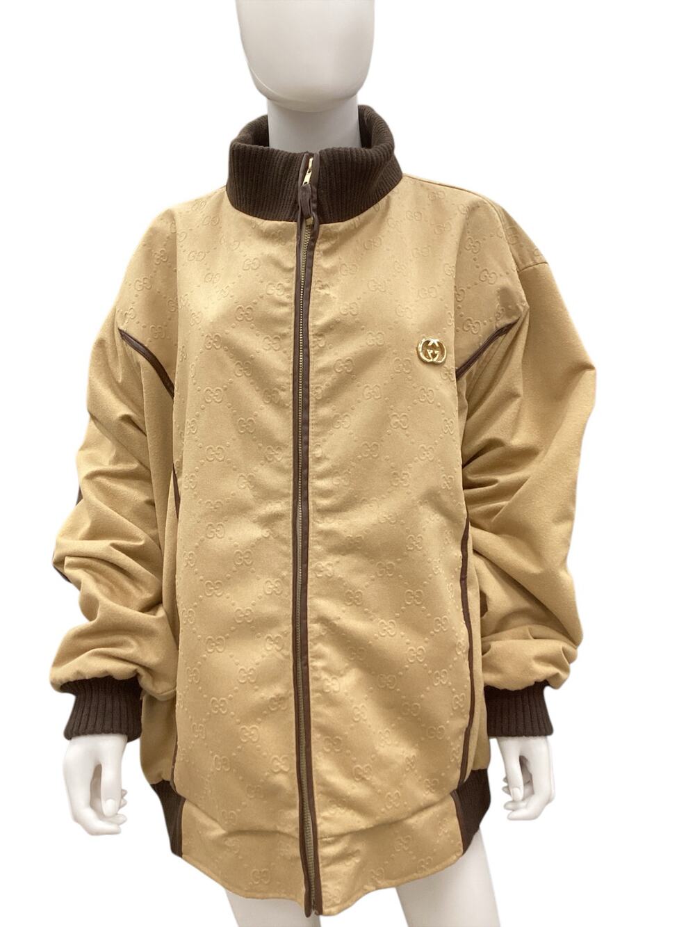 VTG Authentic Dapper Dan Unisex Jacket 1980’Canvas And Leather Brown Camel Color